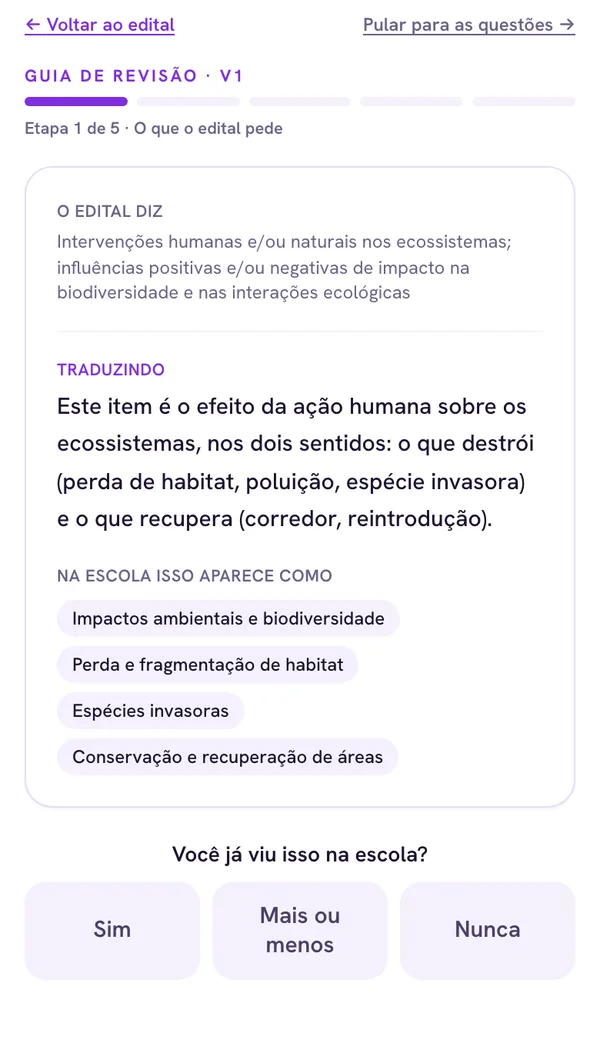 Guia de revisão de um item do edital do PASSE-UFMS